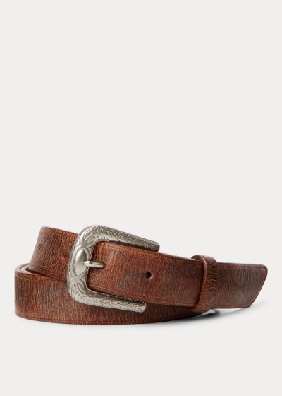 Men's Ralph Lauren Tumbled Leather Belt | 173685ZAK